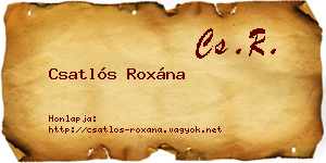 Csatlós Roxána névjegykártya